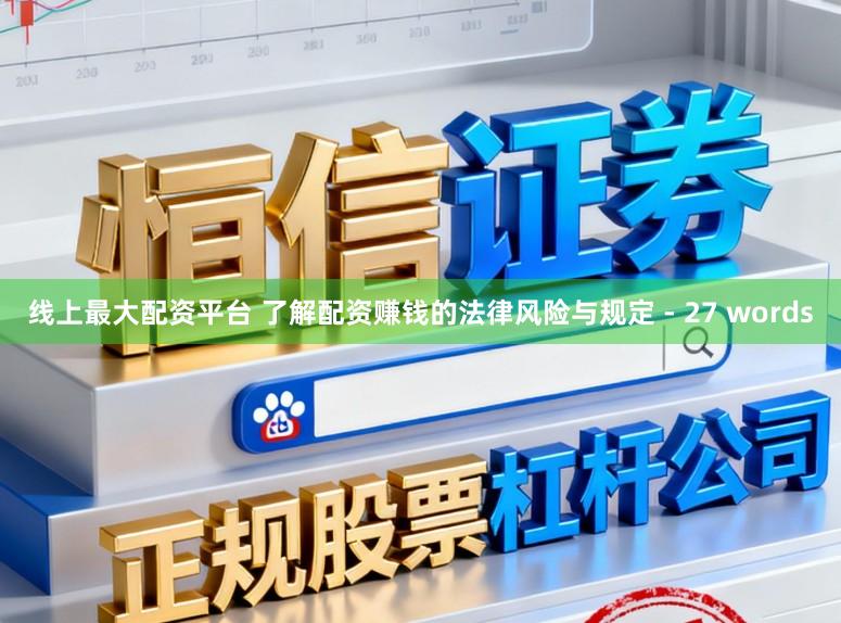 线上最大配资平台 了解配资赚钱的法律风险与规定 - 27 words